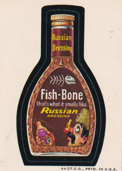 1973 WACKY PACKAGES FISH BONE RUSSIAN DRESSING- WACKY PACKAGES