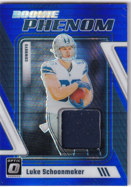 2023 DONRUSS OPTIC #RP-LS LUKE SCHOONMAKER HYPER PATCH- DALLAS COWBOYS