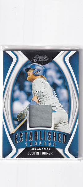 2022 ABSOLUTE #ET-JT JUSTIN TURNER ESTABLISHED THREADS- LOS ANGELES DODGERS