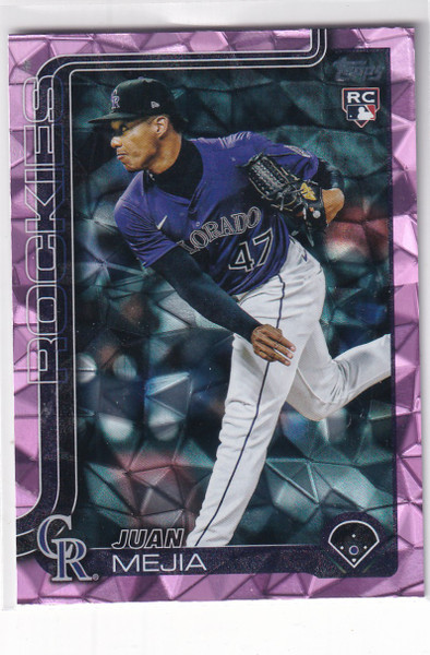 2025 TOPPS UPDATE #US285 JUAN MEJIA PINK DIAMENTE- COLORADO ROCKIES