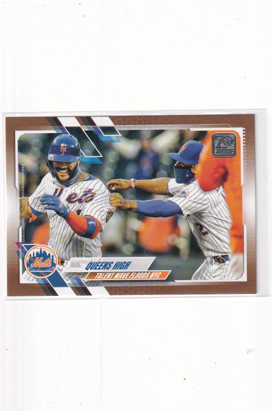 2021 TOPPS UPDATE #US39 QUEENS HIGH LINDOR & VILLAR /2021- NEW YORK METS
