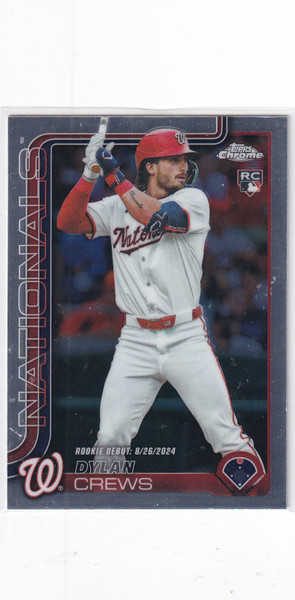 2025 TOPPS CHROME #USC190 DYLAN CREWS DEBUT- WASHINGTON NATIONALS