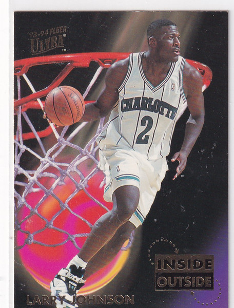 1994 FLEER #3 LARRY JOHNSON INSIDE OUTSIDE- CHARLOTTE HORNETS