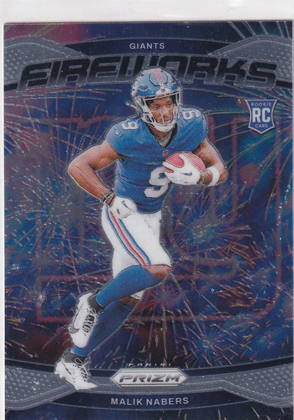 2024 PRIZM #21 MALIK NABERS FIREWORKS- NEW YORK GIANTS