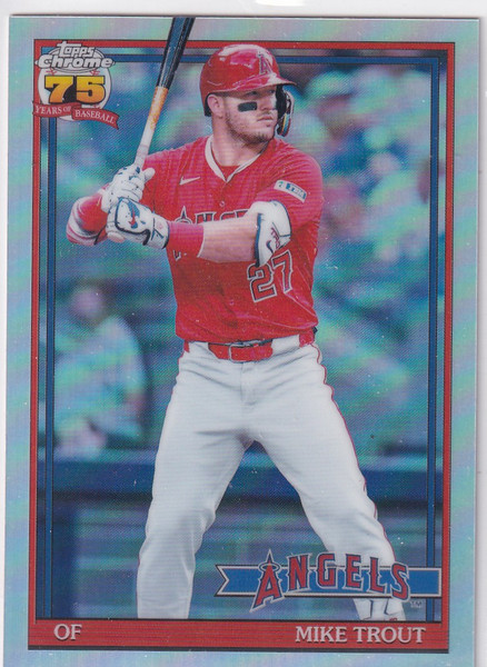 2026 TOPPS CHROME #91CB-6 MIKE TROUT 75 YEARS REFRACTOR- LOS ANGELES ANGELS