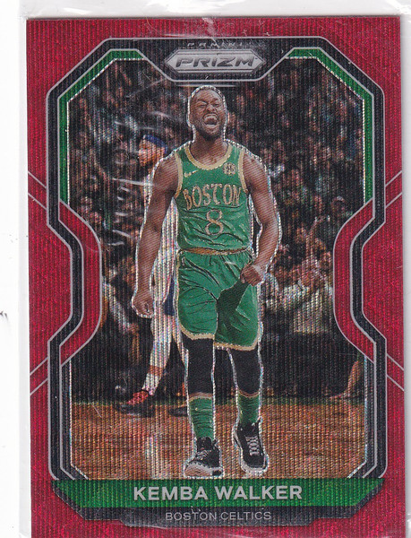 2020-21 PRIZM #122 KEMBA WALKER RED WAVE- BOSTON CELTICS