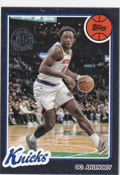 2025 TOPPS #80BK-33 OG ANUNOBY THROW BACK- NEW YORK KNICKS