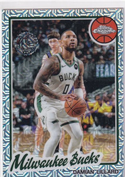 2025 TOPPS CHROME #TC-DL DAMIAN LILLARD MOJO- MILWAUKEE BUCKS