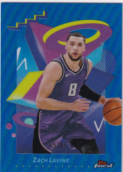 2025 TOPPS FINEST #211 ZACH LAVINE BLUE /99- SACRAMENTO KINGS