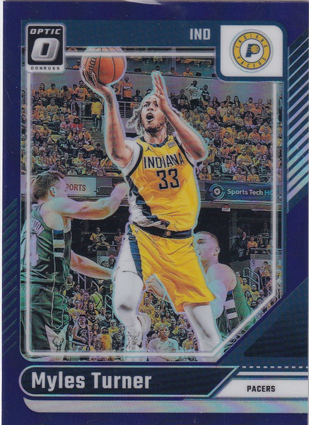 2024-25 DONRUSS OPTIC #111 MYLES TURNER PURPLE- INDIANA PACERS