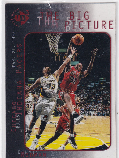1997 UPPER DECK #43 DENNIS RODMAN THE BIG PICTURE- HOUSTON ROCKETS