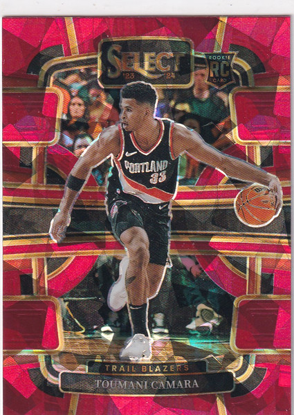 2023-24 SELECT #81 TOUMANI CAMARA RED CRACKED ICE- PORTLAND TRAIL BLAZERS