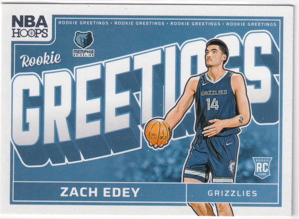 2024-25 HOOPS #4 ZACH EDEY GREETINGS- MEMPHIS GRIZZLIES