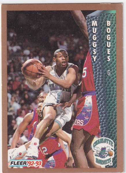1992 FLEER #20 MUGGSY BOGUES- CHARLOTTE HORNETS