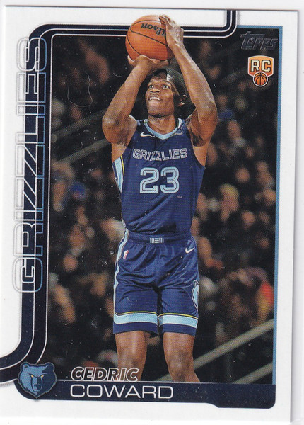 2025 TOPPS #211 CEDRIC COWARD- MEMPHIS GRIZZLIES