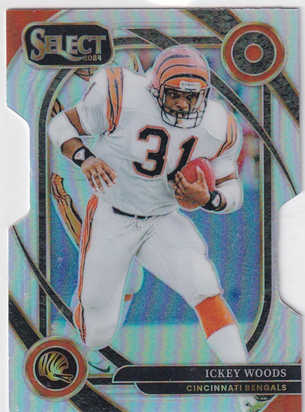 2024 SELECT #260 ICKEY WOODS SILVER PRIZM DIE CUT- CINCINNATI BENGALS