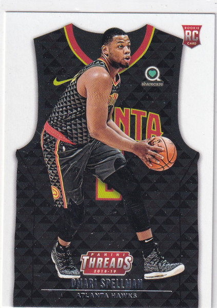 2018-19 THREADS #163 OMARI SPELLMAN JERSEY- ATLANTA HAWKS