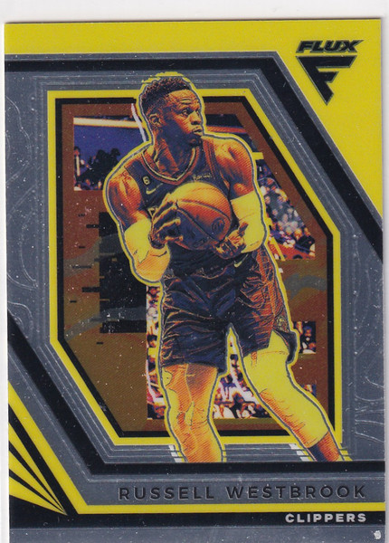 2022-23 FLUX #112 RUSSELL WESTBROOK YELLOW- LOS ANGELES CLIPPERS