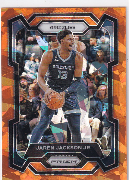 2023-24 PRIZM #61 JAREN JACKSON JR ORANGE CRACKED ICE- MEMPHIS GRIZZLIES