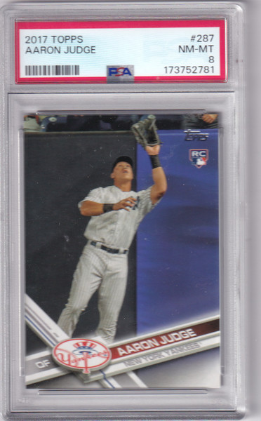 2017 Topps #287 Aaron Judge Rookie RC PSA 8 NM-MT New York Yankees