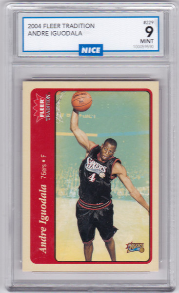 2004 Fleer Tradition #229 Andre Iguodala Graded 9 Mint 76ers