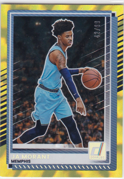 2025-26 Donruss #110 Ja Morant Gold Lightning 42/99 Memphis