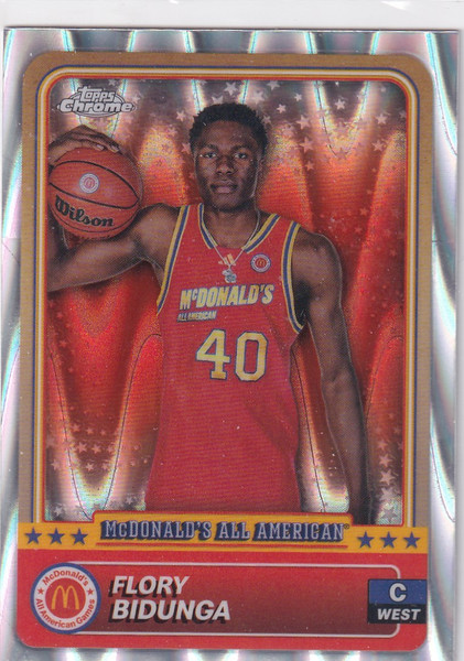 2024 TOPPS CHROME MCDONALDS #85 FLORY BIDUNGA RAY WAVE- KANSAS JAYHAWKS