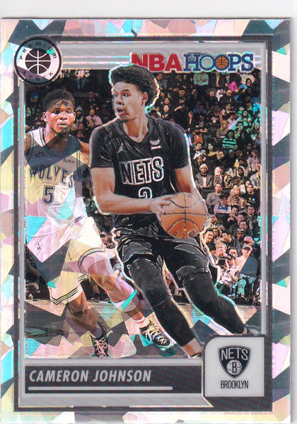 2023-24 PREMIUM STOCK #93 CAMERON JOHNSON CRACKED ICE- BROOKLYN NETS