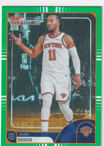 2026 NBA HOOPS #190 JALEN BRUNSON GREEN HOLO- NEW YORK KNICKS