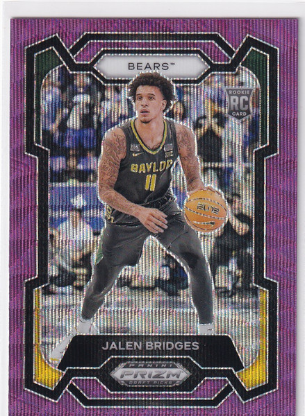 2024 PRIZM DRAFT #56 JALEN BRIDGES PURPLE WAVE- BEARS