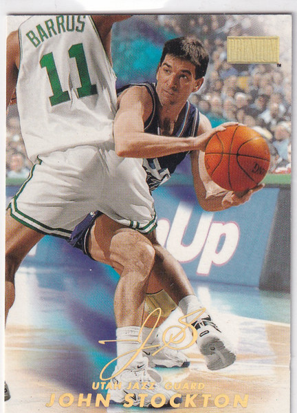 1998 SKYBOX #12 JOHN STOCKTON GOLD SCRIPT- UTAH JAZZ