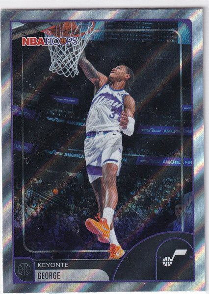 2026 NBA HOOPS #45 KEYONTE GEORGE RAINBOW FOIL- UTAH JAZZ