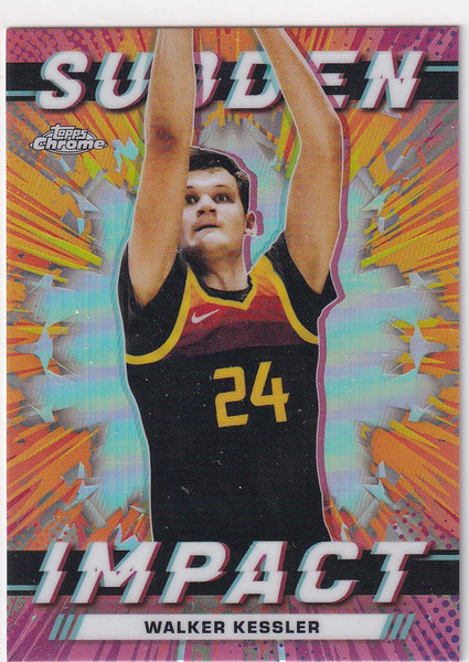 2024 TOPPS CHROME #SI-22 WALKER KESSLER INSTANT IMPACT REFRACTOR- UTAH JAZZ