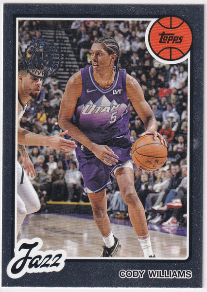 2025 TOPPS #80BK-37 CODY WILLIAMS THROWBACK- UTAH JAZZ