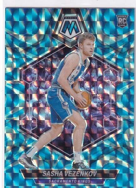 2023-24 MOSAIC #236 SASHA VEZENKOV BLUE REACTIVE- SACRAMENTO KINGS
