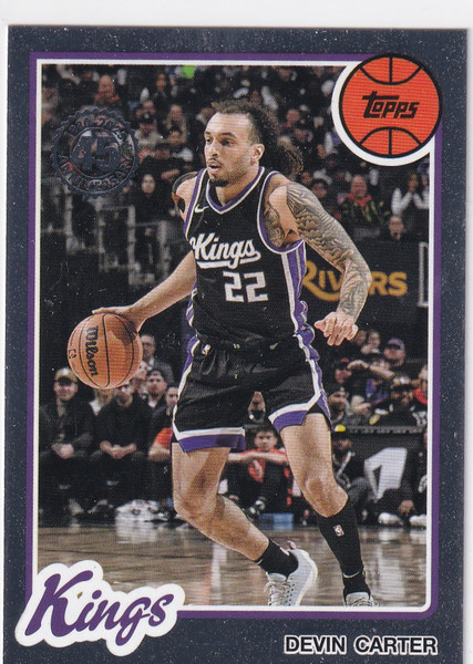 2025 TOPPS #80BK-31 DEVIN CARTER THROWBACK- SACRAMENTO KINGS
