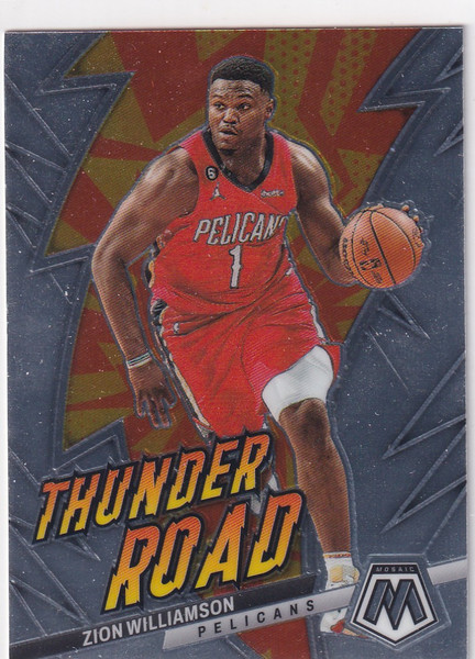 2022-23 MOSAIC #13 ZION WILLIAMSON THUNDER ROAD- NEW ORLEANS PELICANS