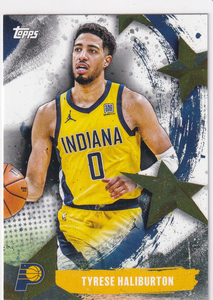 2025 TOPPS #SA-15 TYRESE HALIBURTON STARS OF MLB- INDIANA PACERS
