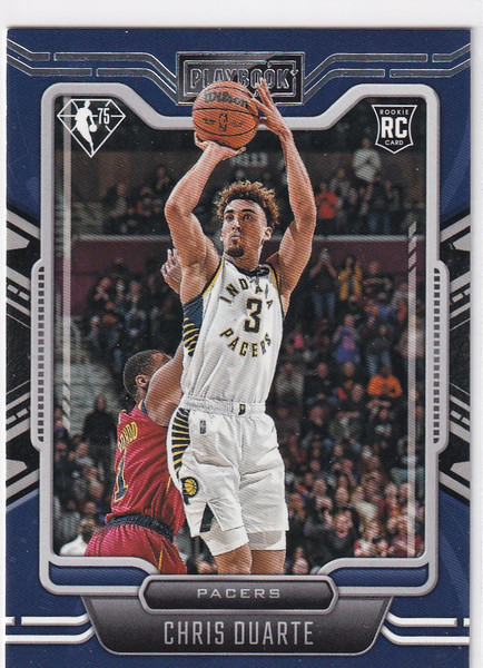 2021-22 CHRONICALS PLAYBOOK #278 CHRIS DUARTE 75 YEARS- INDIANA PACERS
