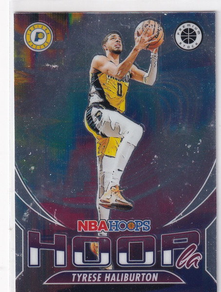2023-24 PREMIUM STOCK #11 TYRESE HALIBURTON HOOPLA- INDIANA PACERS