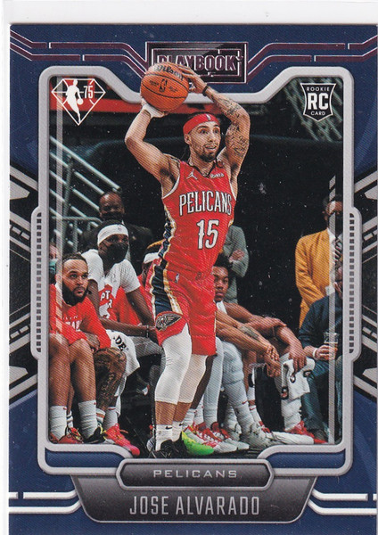 2021-22 CHRONICAL PLAYBOOK #267 JOSE ALVARADO 75 YEAR PINK- NEW ORLEANS PELICANS