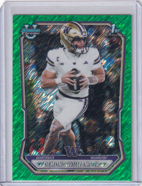 2026 Bowman Football Green Shimmer /99 #BCP-182 Demond Williams Jr. - Washington
