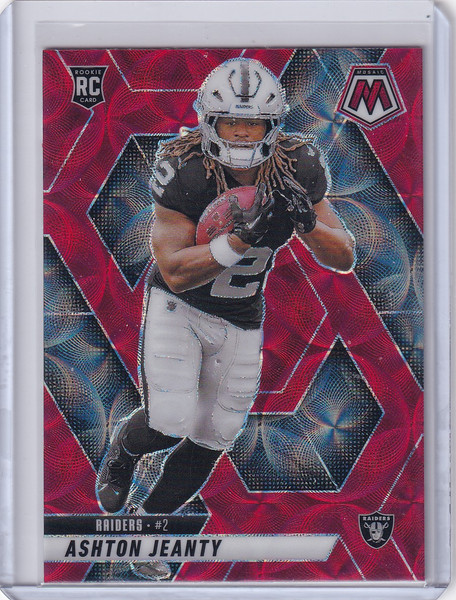 2025 Panini Mosaic Red Scope #345 Ashton Jeanty RC - Raiders