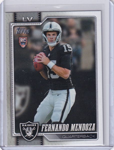 2026 Topps Flagship Football #301 Fernando Mendoza RC - Raiders