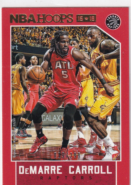 2015-16 HOOPS #79 DEMARRE CARROLL RED /299- TORONTO RAPTORS
