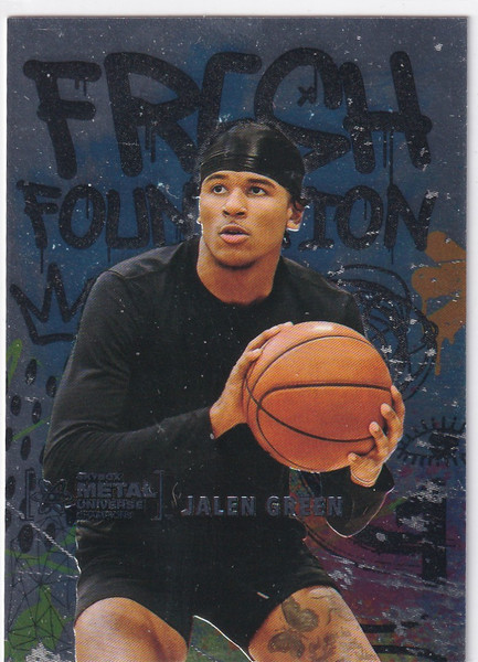 2021 METALL UNIVERSE #FF1 JALEN GREEN FRESH FOUNDATIONS- HOUSTON ROCKETS