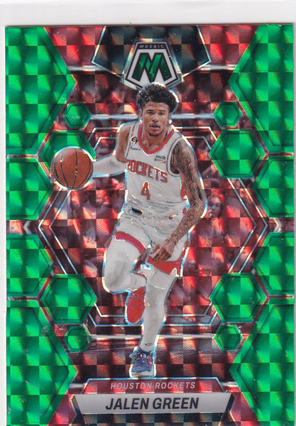 2022-23 MOSAIC #193 JALEN GREEN GREEN REACTIVE- HOUSTON ROCKETS