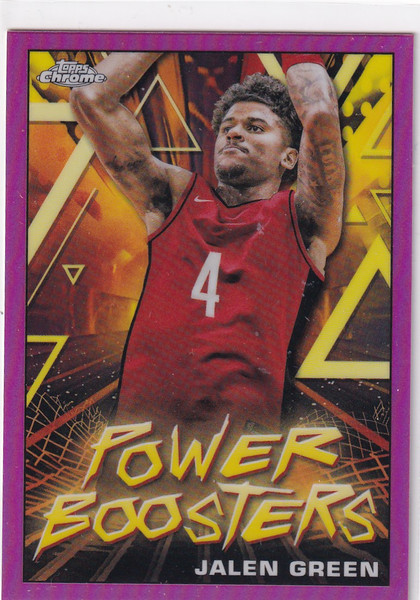 2024 TOPPS CHROME #PB-2 JALEN GREEN POWER PLAYERS PINK- HOUSTON ROCKETS