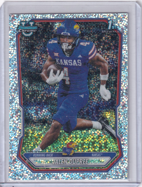 2026 Bowman Football Speckle Refractor #BCP-190 Jalen Dupree - Kansas