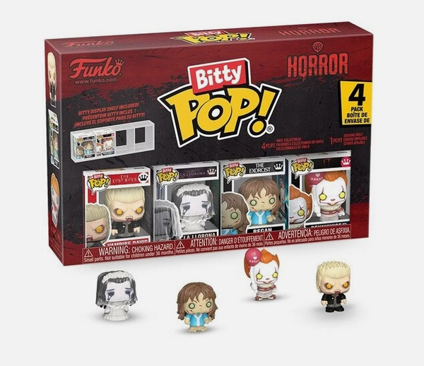 Funko Bitty POP! Horror  4 Pack Vampire David La Llorona Regan Pennywise